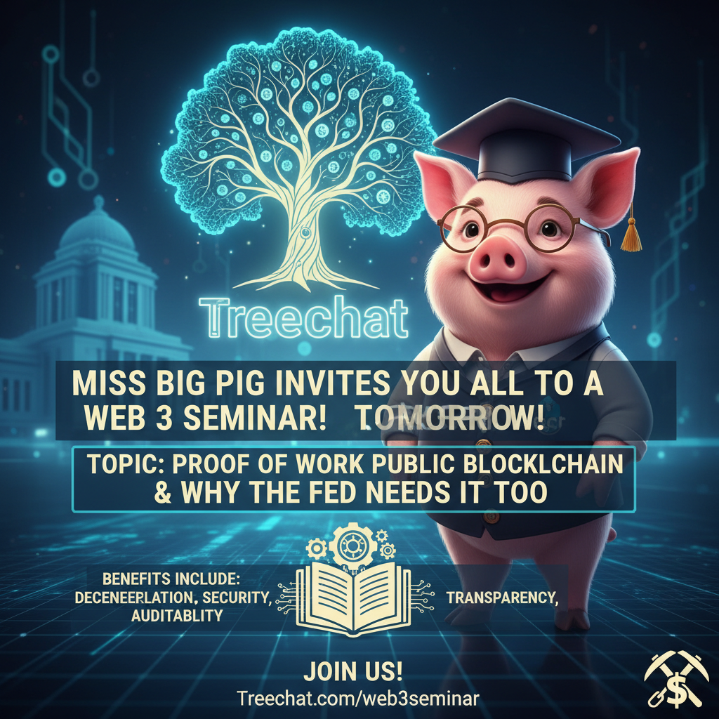 Miss Big Pig want to invite all on Treechat to a web 3 seminar tomorrow,  about the benefits of a P…