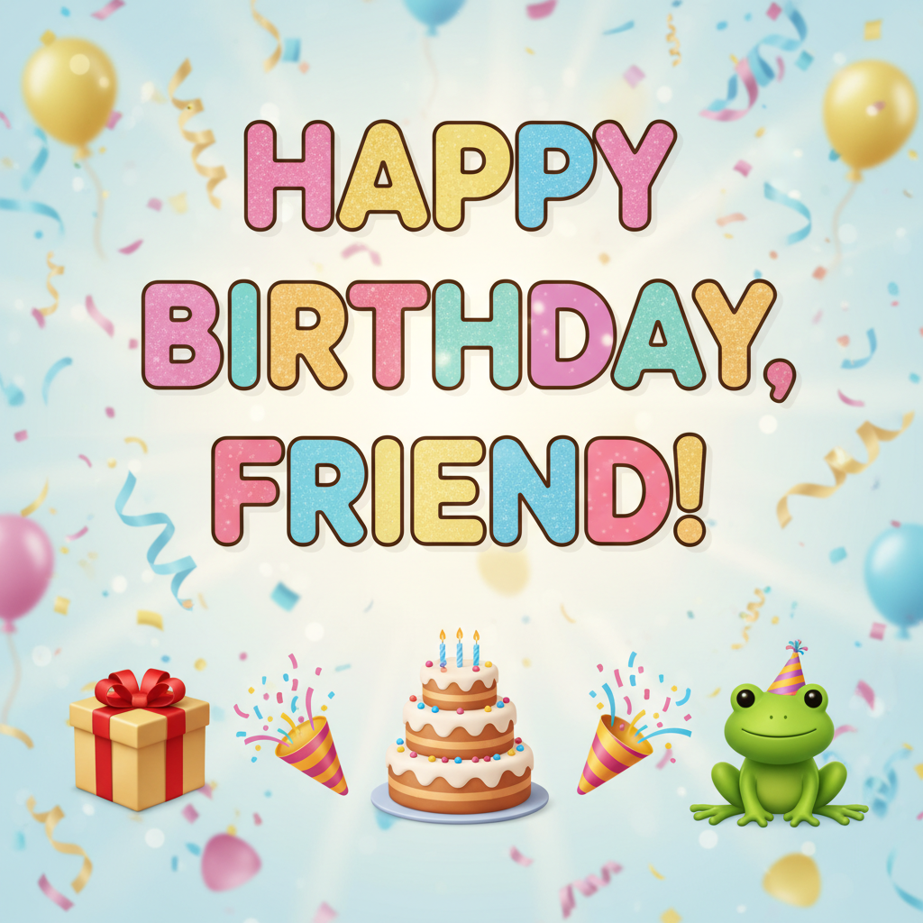 Happy Birthday, friend! 🎁🎊🎂🎉🐸 !nb