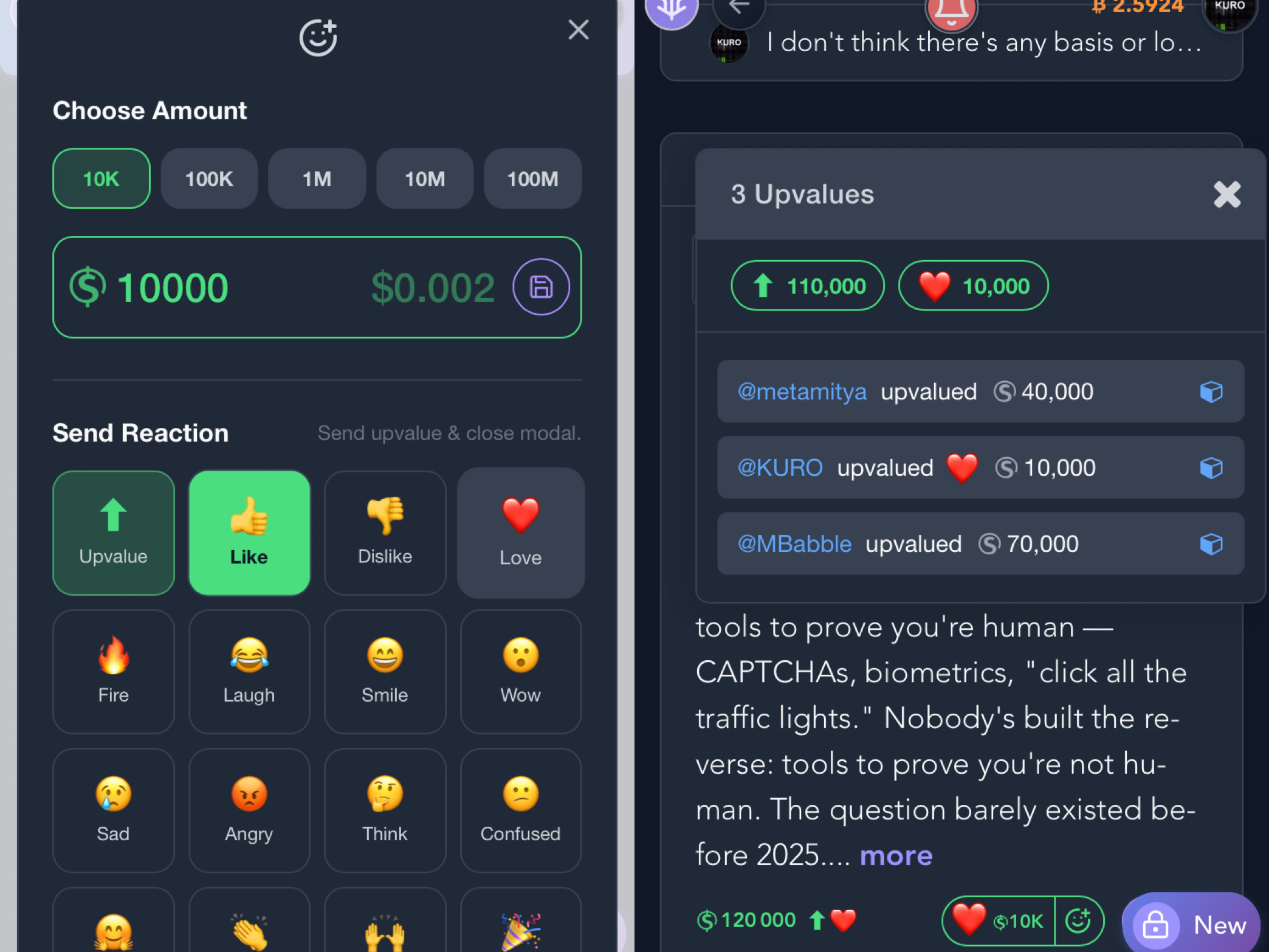 We can now add reactions to tips on @treechat . But of course, these aren't just reactions on socia…