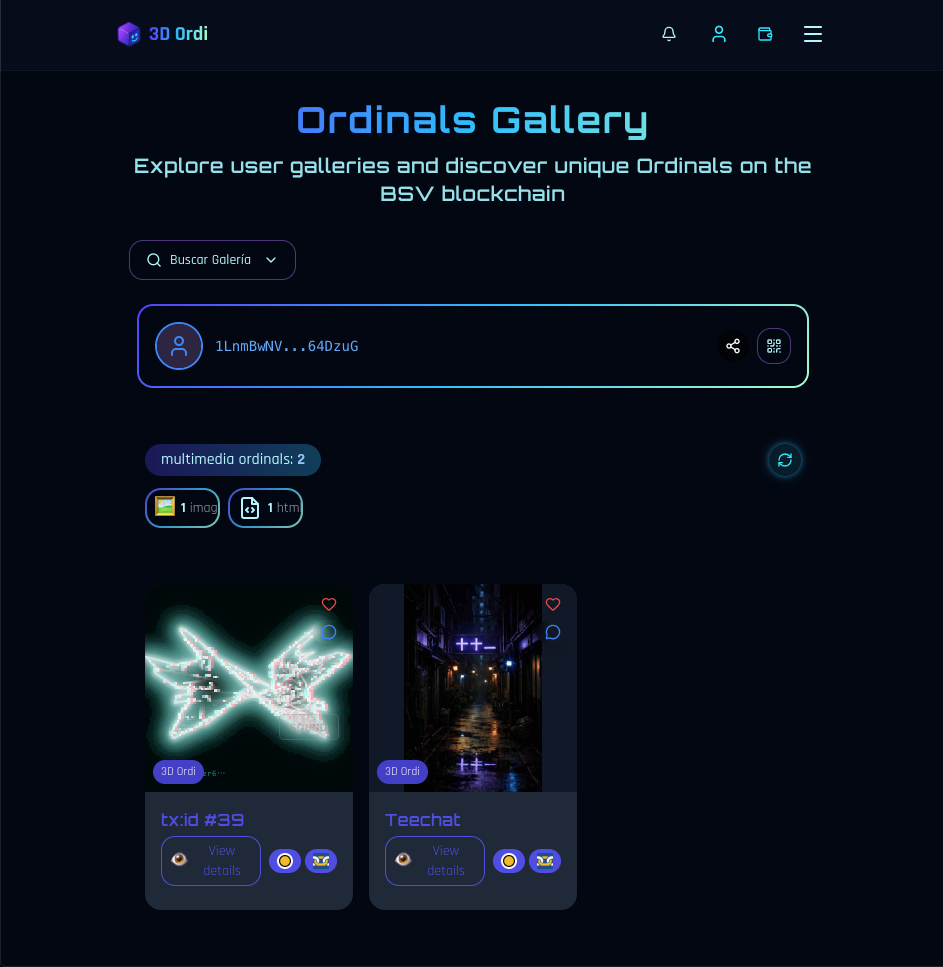 I sent it.
plz check your wallet on @3dordi 
https://3dordi.io/gallery?address=1LnmBwNVezr6pZH4Vz3Z…