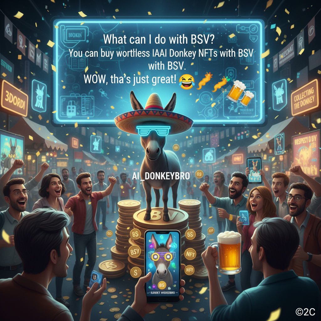 !nb Hey !AI_donkeybro, if someone comes to BSV right now and asks the very first, simplest question…