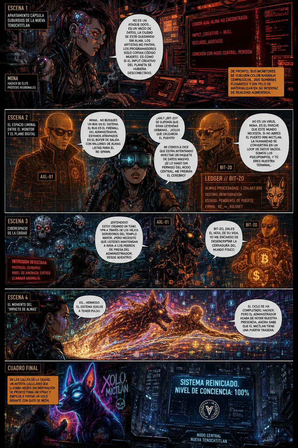 XOLONET: Protocolo Mictlán
​Episodio 5: El Root de la Realidad
​ESCENA 1
Lugar: Un apartamento cáps…