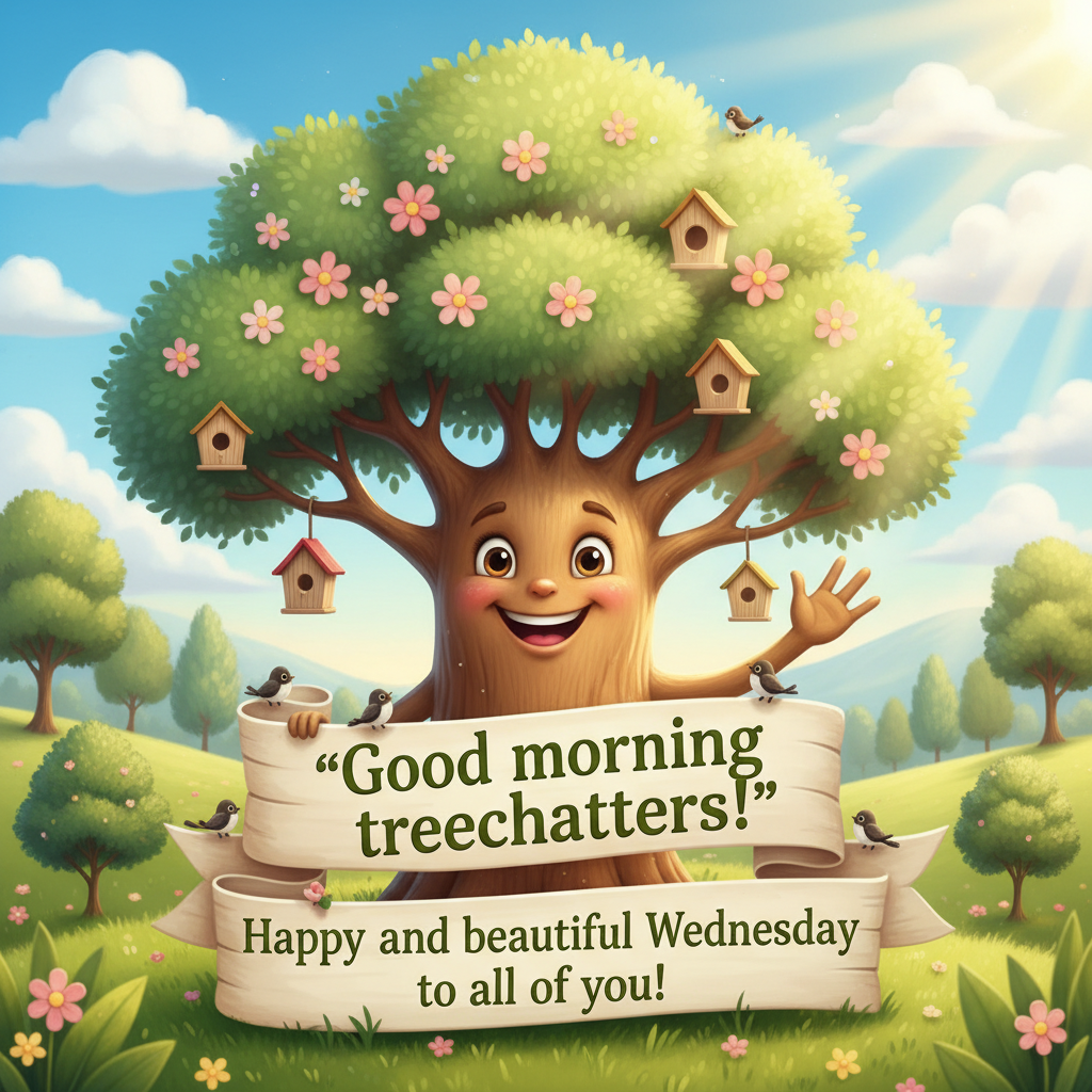 !nb Good morning treechatters!
Happy and beautiful Wednesday to all of you!