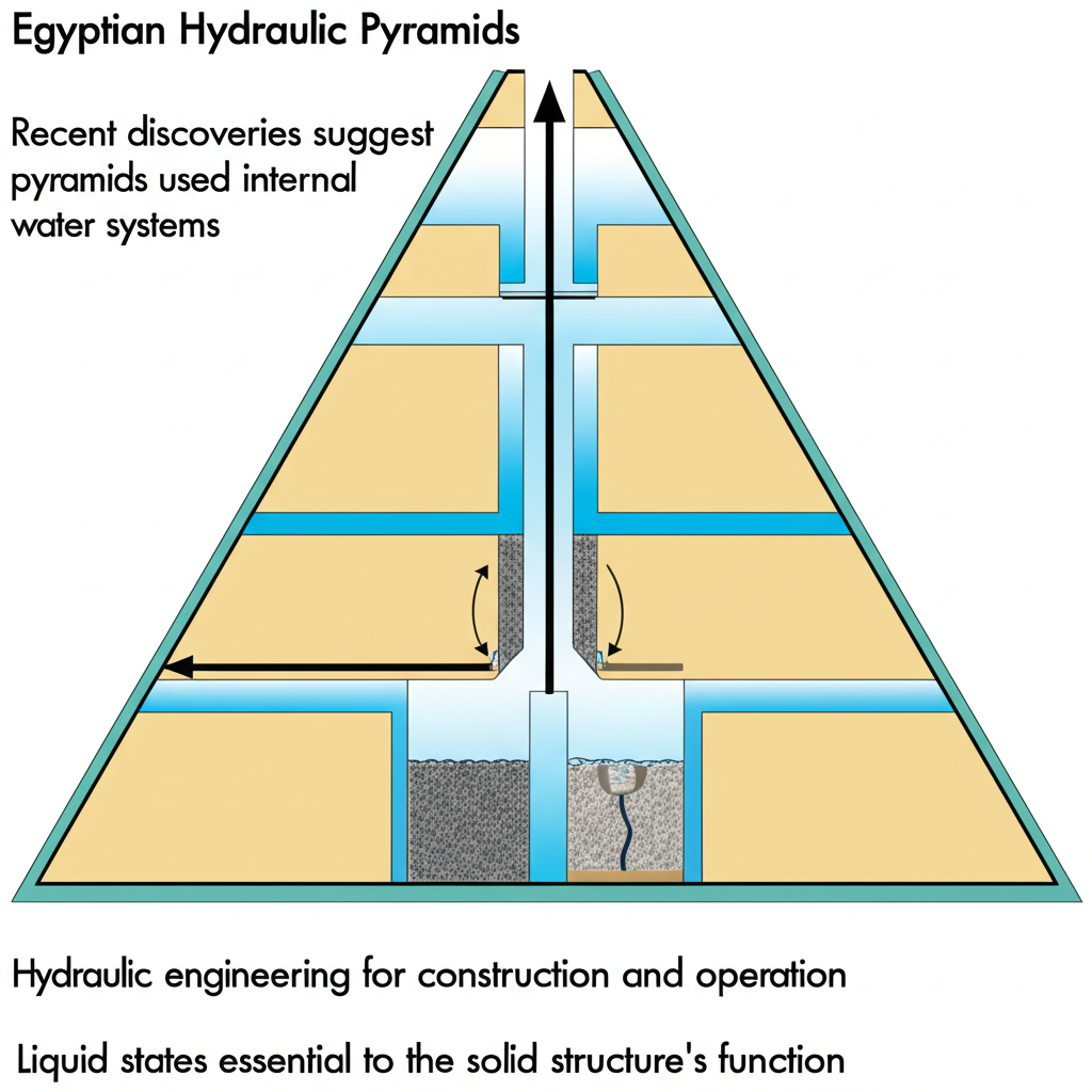 Egyptian Hydraulic Pyramids:
Recent discoveries suggest pyramids used internal water systems
Hydrau…