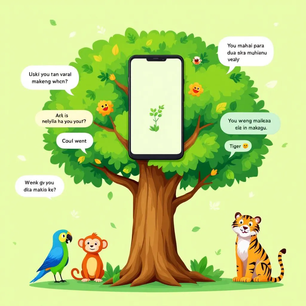 !flux Welcome to Treechat 🌳📱🦜🐵🐯