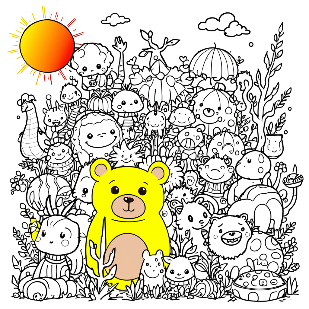 !edit color a random creature in neon yellow