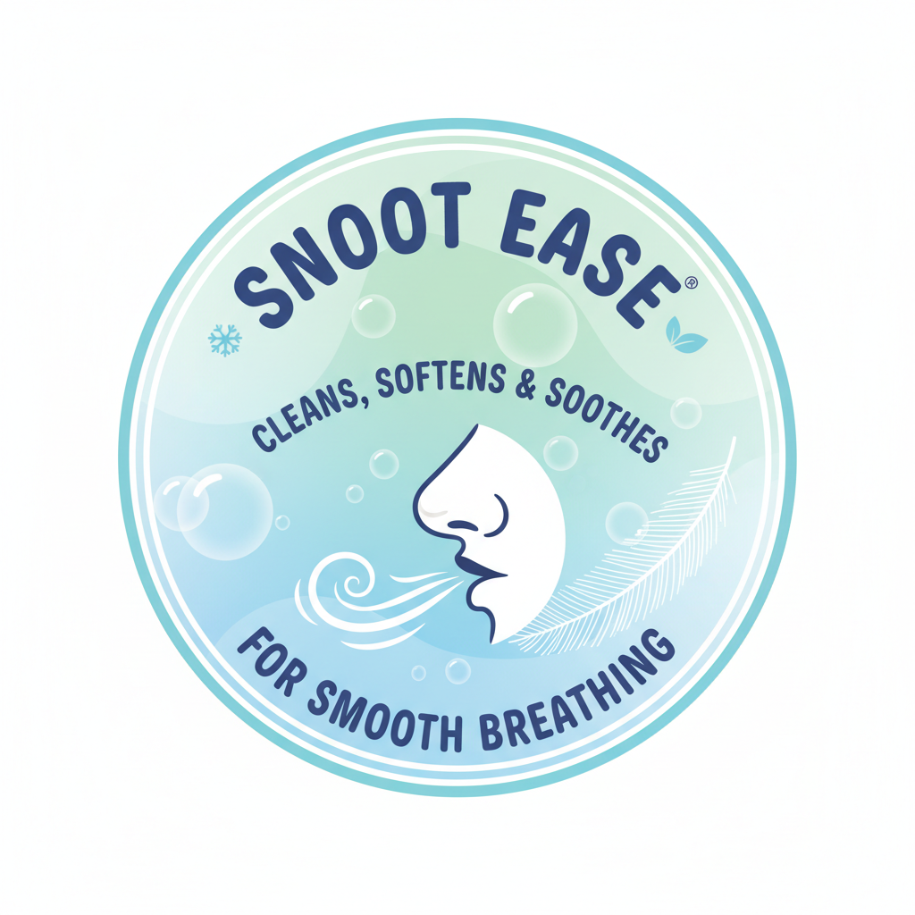 Snoot Ease logo cleans and softens for smoothe breathing !nb
