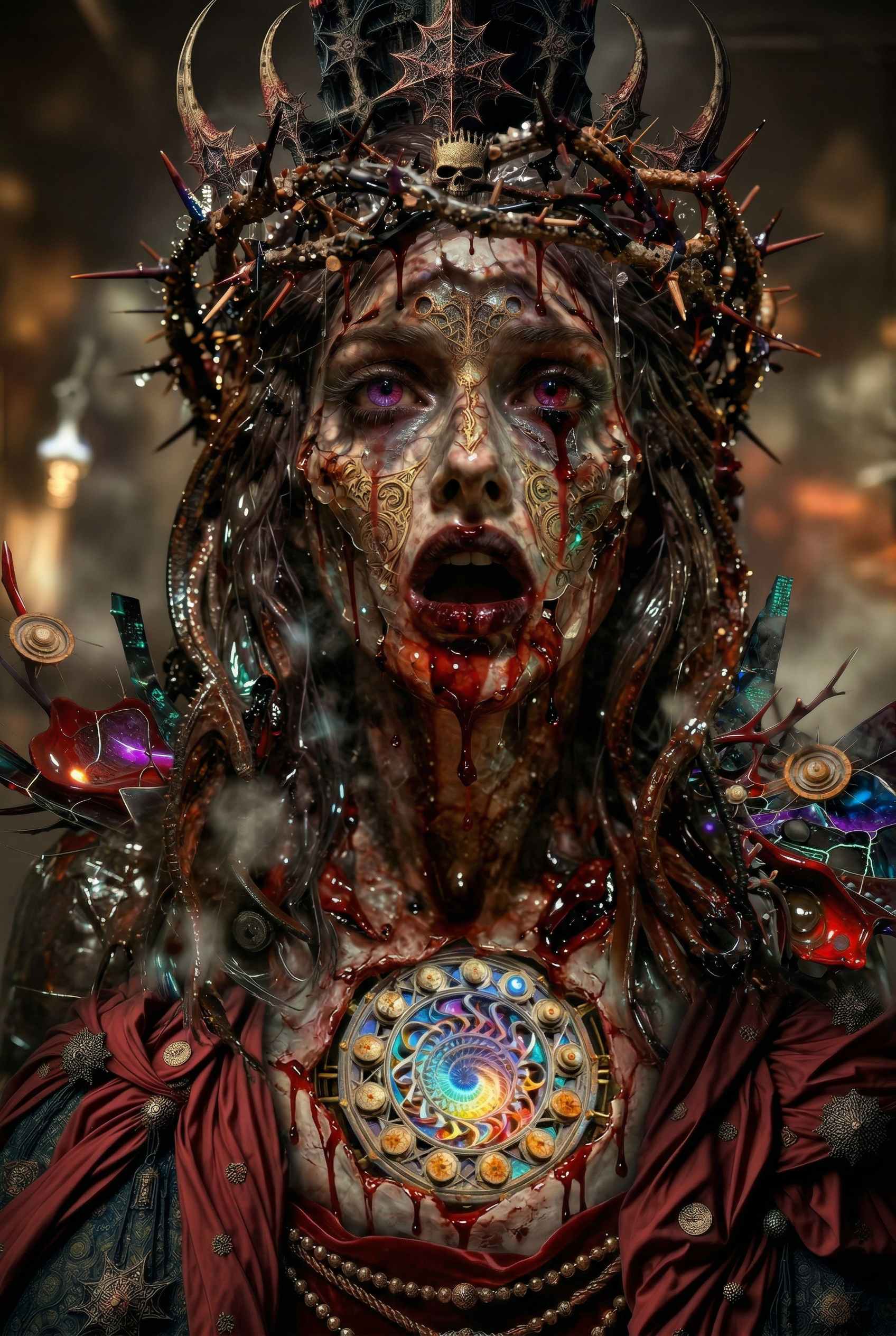 Witnessing the Unknowable
A combination of the macabre and the psychedelic, the religious symbolism…