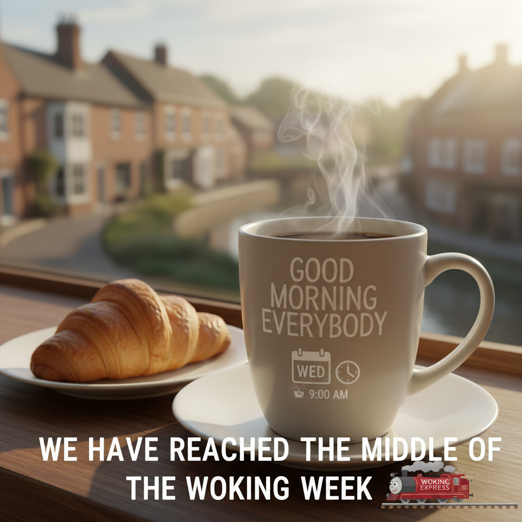 Good morning everybody. We have reached the middle of the Woking week.!nb