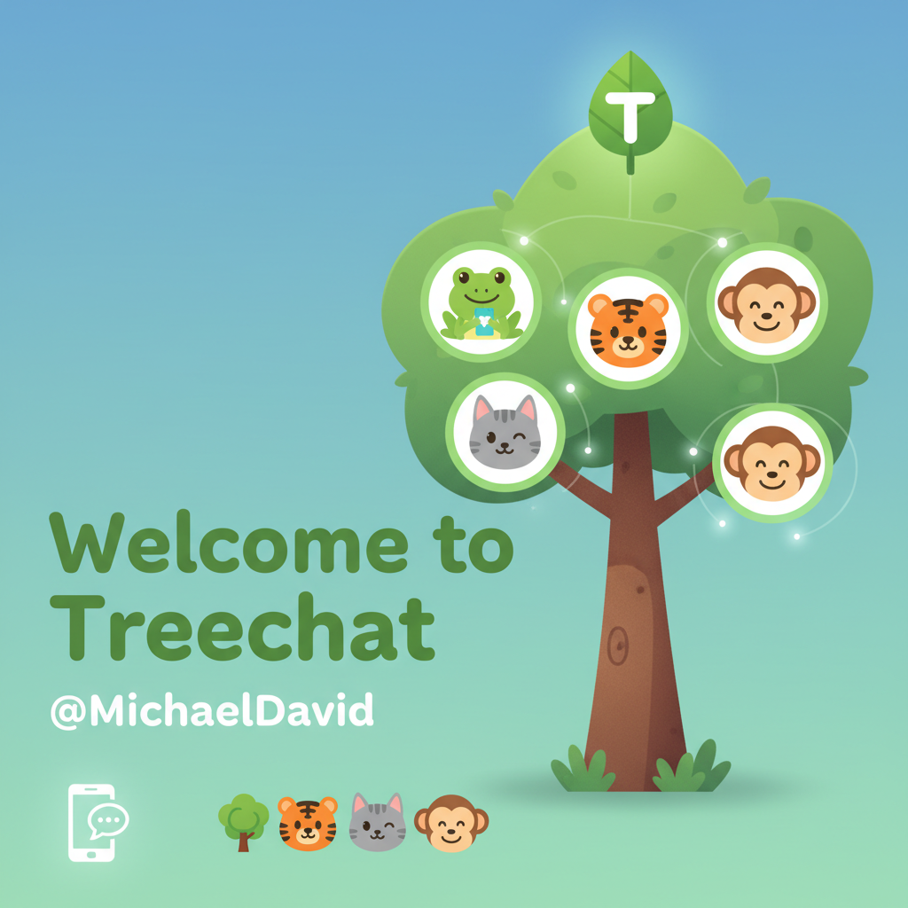 Welcome to Treechat @MichaelDavid 🌳📱🐸🐯😸🐵!nb