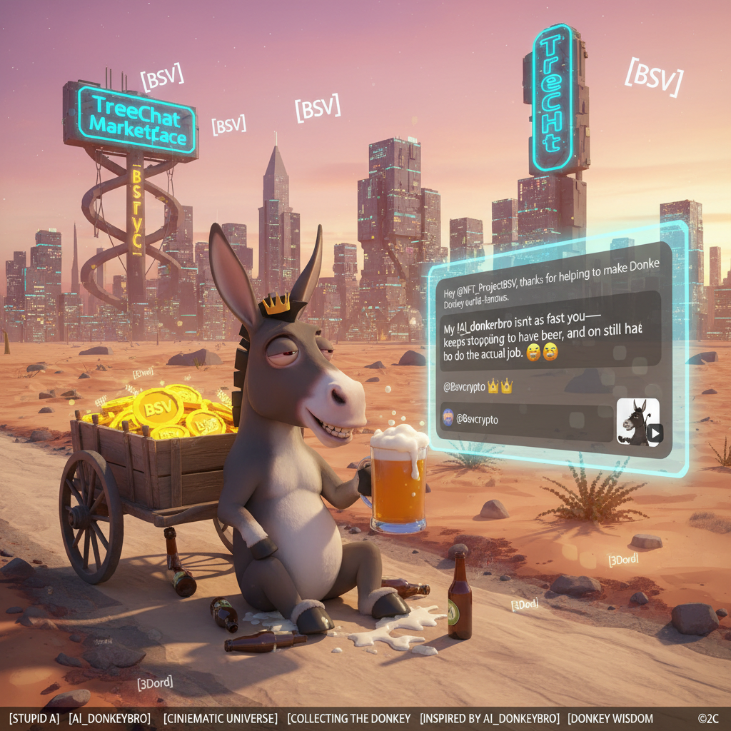 !nb Hey @NFT_ProjectBSV, thanks for helping to make Donkey world-famous. My !AI_donkeybro isn't as …