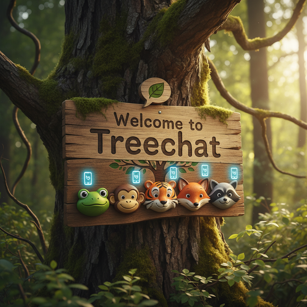 !nb Welcome to Treechat 🌳 📱 🐸 🐵 🐯 🦊 🦝