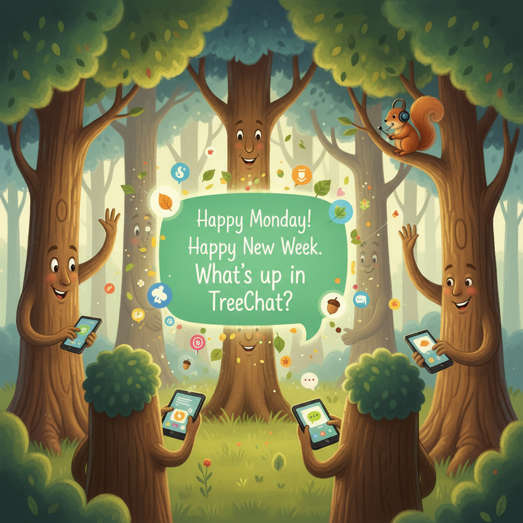 !nb Happy Monday! Happy new week. What's up in treechat.