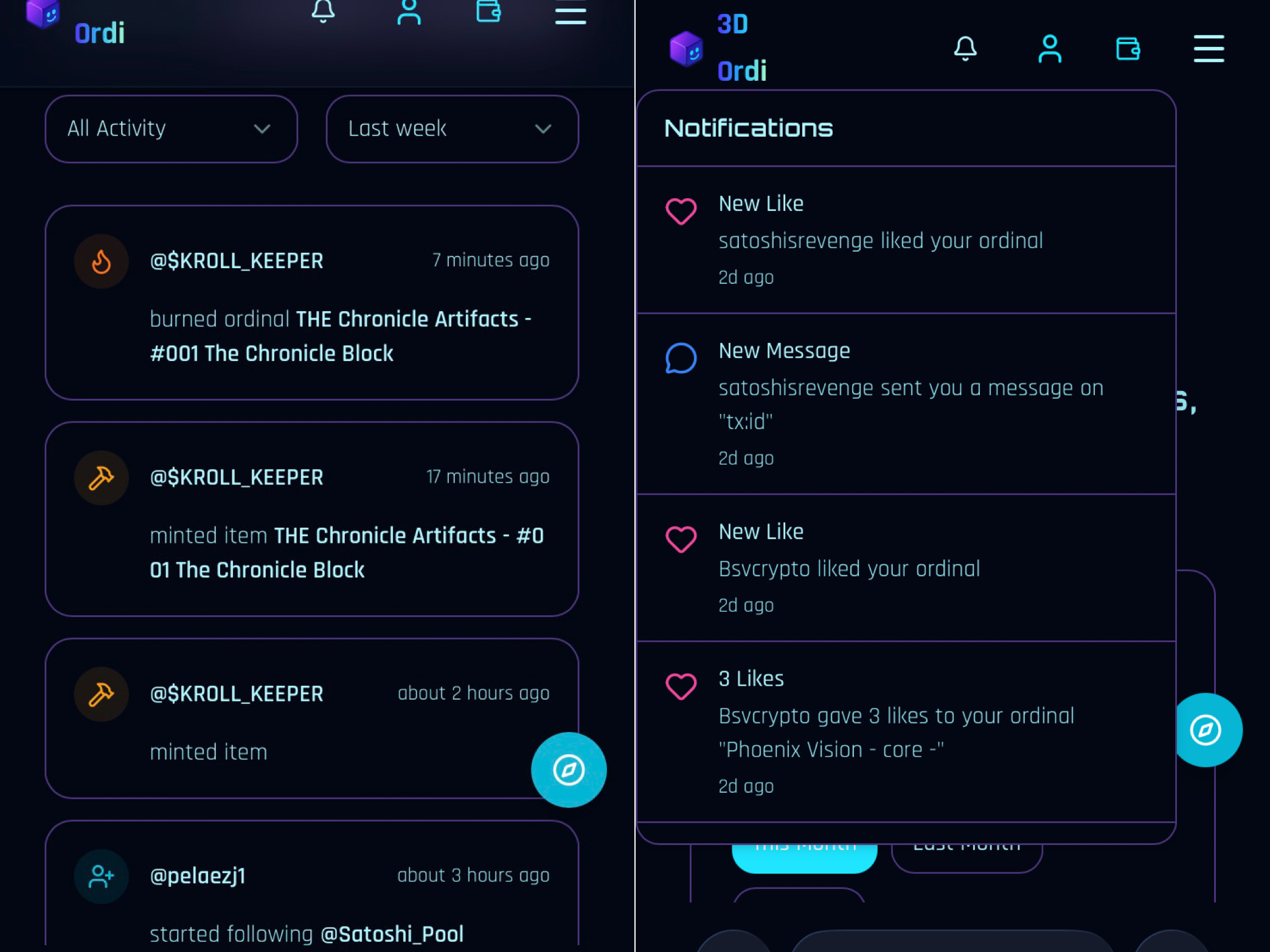 Thank you J1🙏
 By the way, will that not be reflected in the activity or notifications on 3D Ordi?