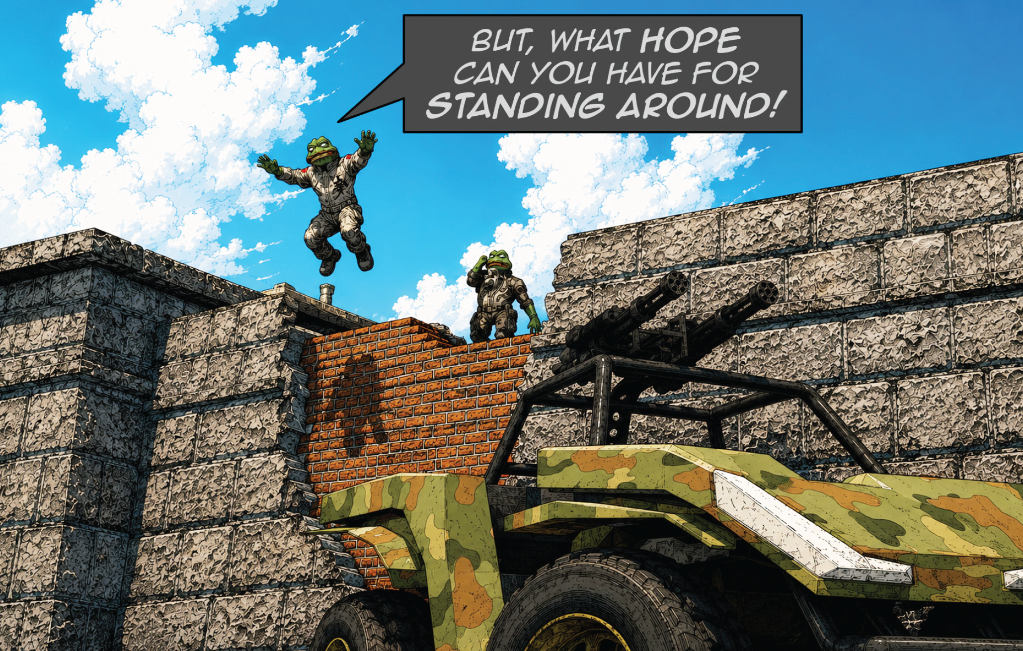 But, what hope can you have for standing around!