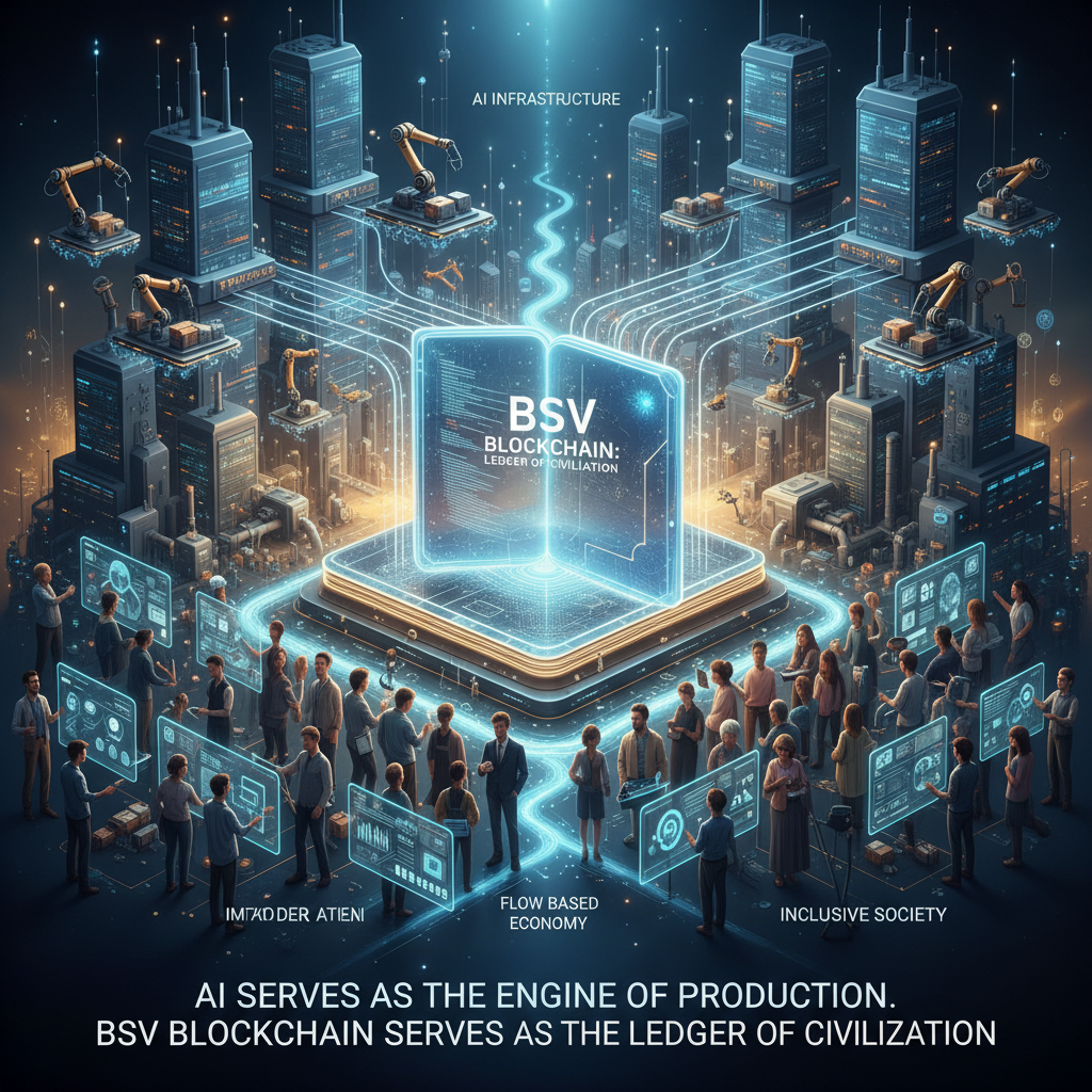 !nb AI serves as the engine of production, while BSV Blockchain serves as the ledger of civilizatio…