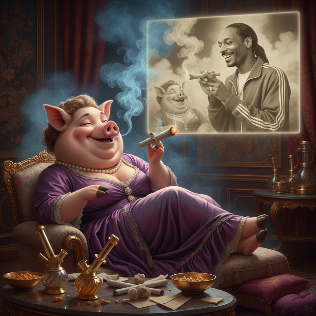 Miss Big Pig is remembering how Snoop Dog treated her so well, smoking his finest stash with her. !…