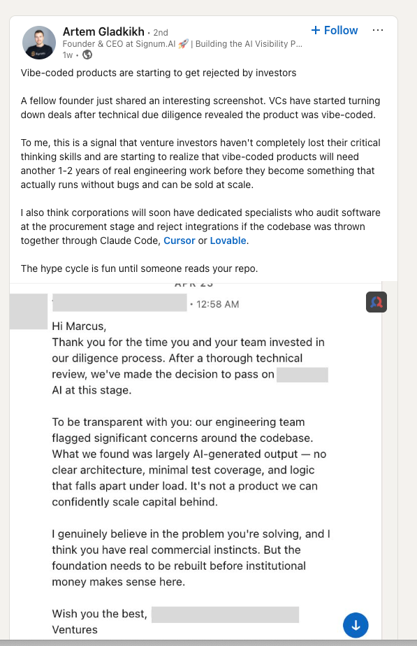 careful y'all (not that VC people are the end all be all but the warning in general)