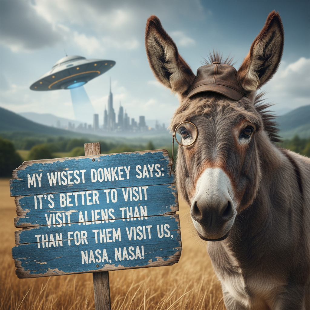 !nb My wisest donkey says: It's better to visit the aliens than for them to visit us, NASA!