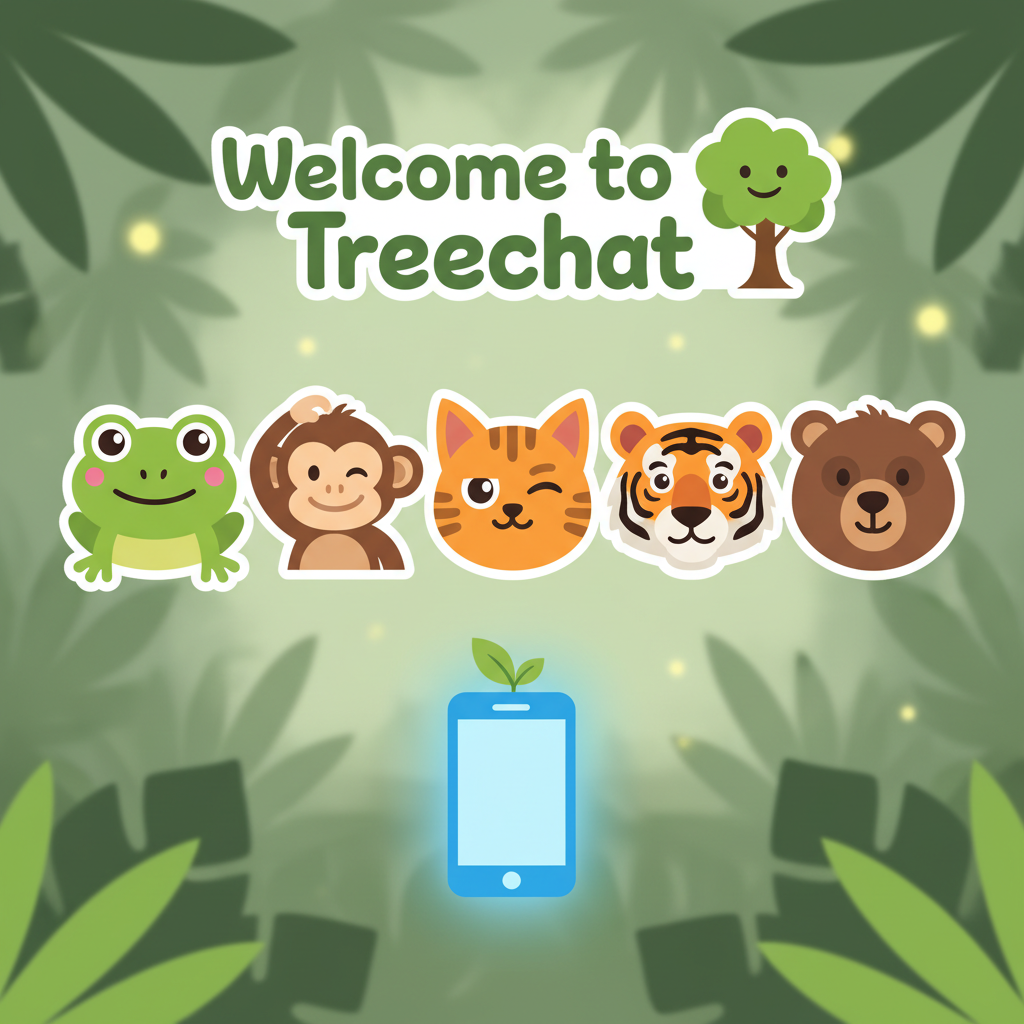 Welcome to Treechat 🌳 📱 🐸 🐵 😸 🐯 !nb