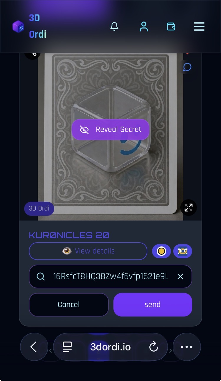 I sent it🙌
Reveal it on 3D Ordi
https://3dordi.io/ordinal/7ce8eaf29b48f976e22ff697d4543c04e9c80ce35…