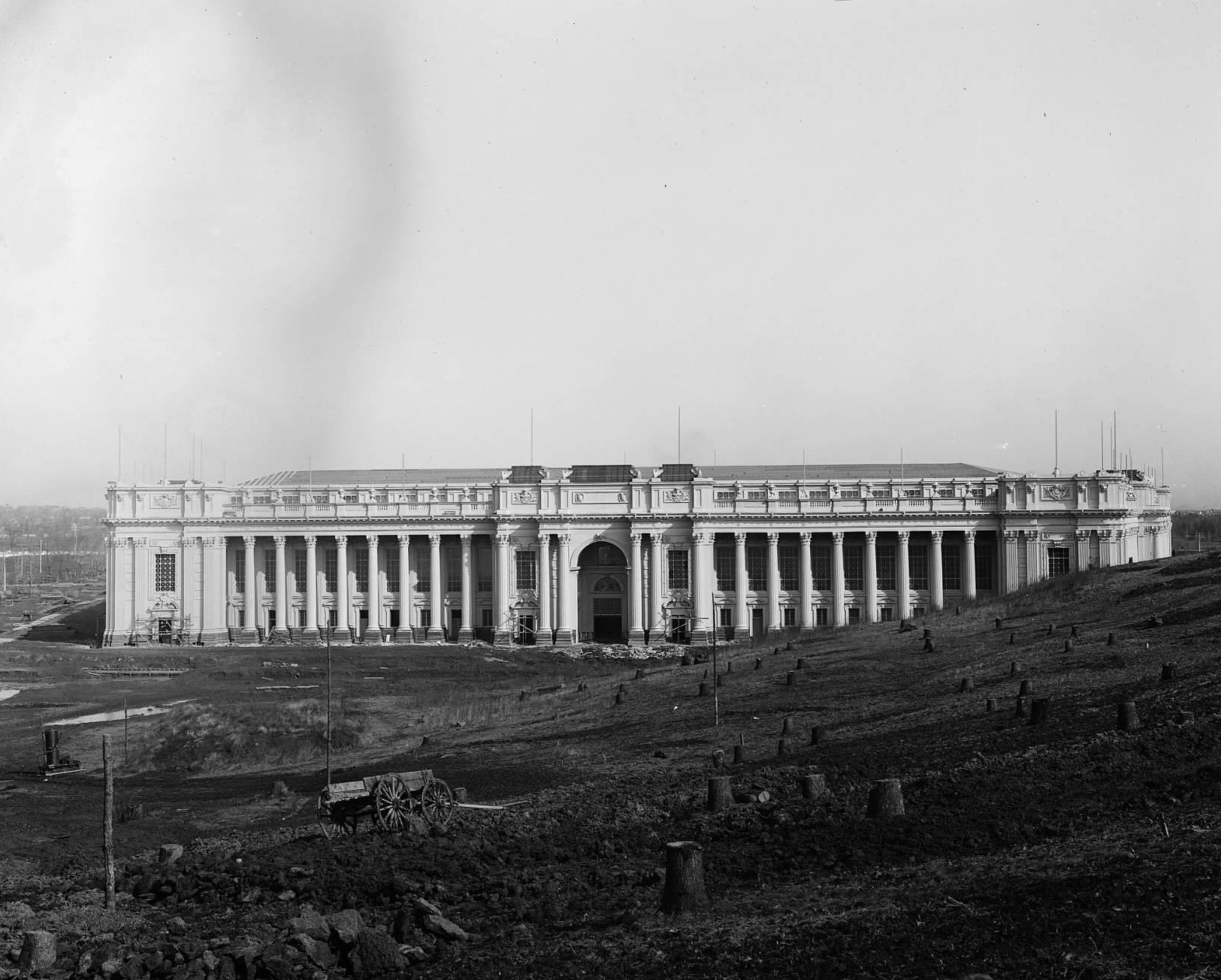 Huge Greco-Roman Palace on the Prairie.