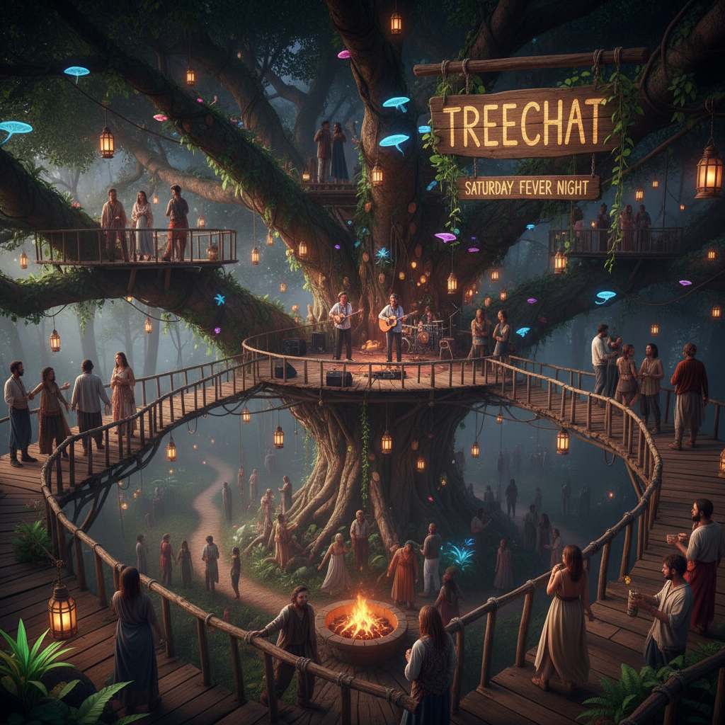 !nb Saturday fever night in treechat