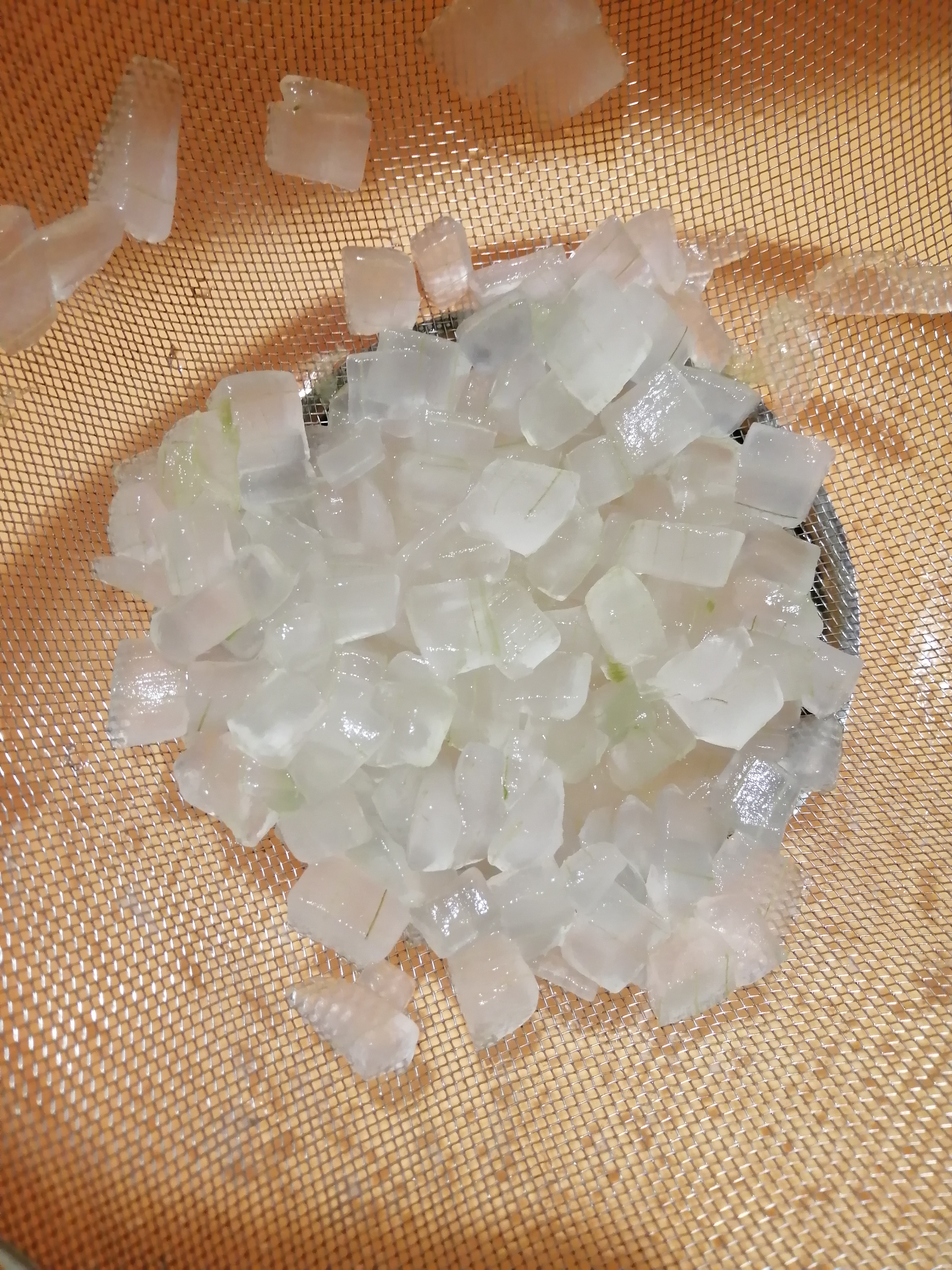 Store the clean Aloe gel cubes in freezer bags in small portions and add them to your desired smoot…