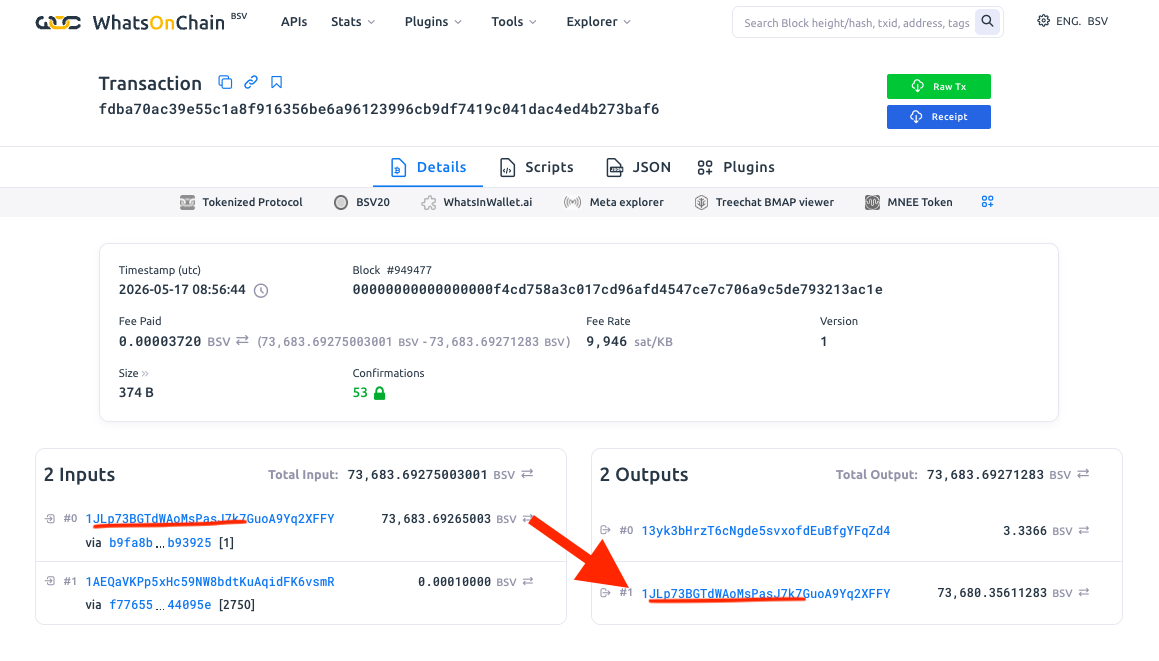 good instinct to be careful. I link to the tx on the report so you can always check it ys if you kn…