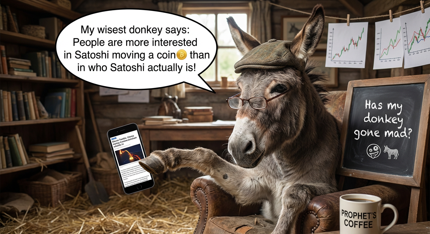 !nbpro My wisest donkey says: People are more interested in Satoshi moving a coin🪙 than in who Sato…