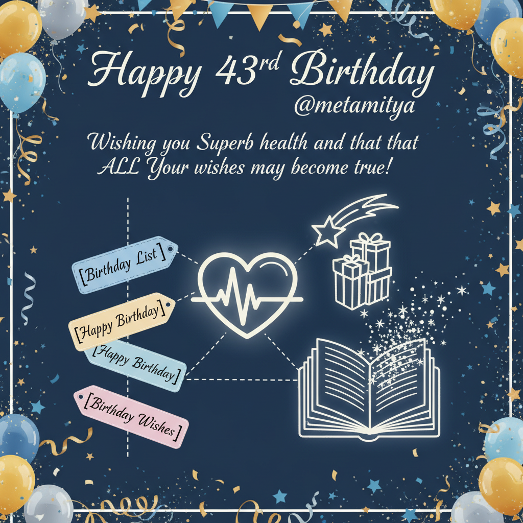 !nb Happy 43rd Birthday @metamitya.

Wishing you a Superb health and that ALL Your wishes may becom…