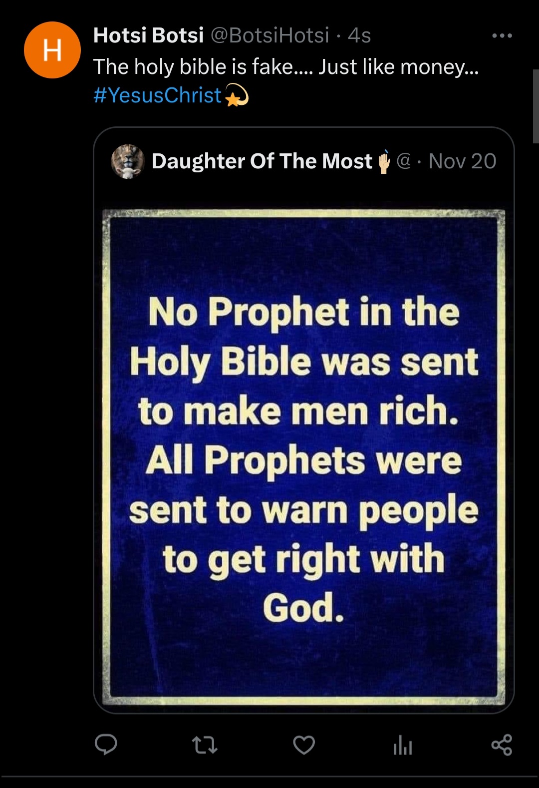 YesuSchrist post