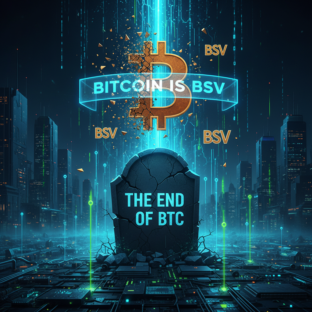 !nb Bitcoin is BSV
The End of BTC