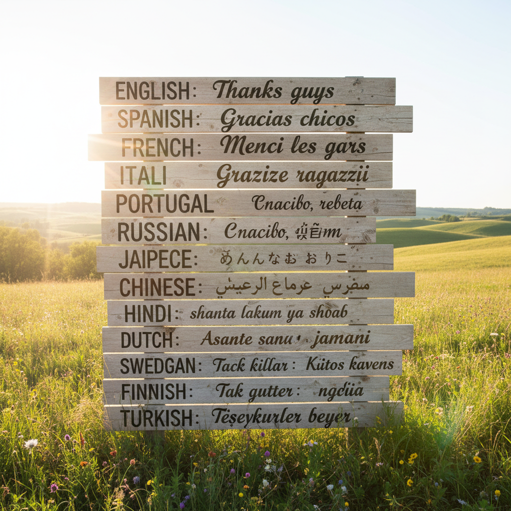 Say thanks guys in 20 languages !nb
