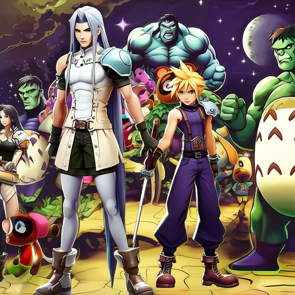 !edit Change characters for the Final Fantasy game - Cloud Strife, Tifa Lockhart, Sephiroth, etc.