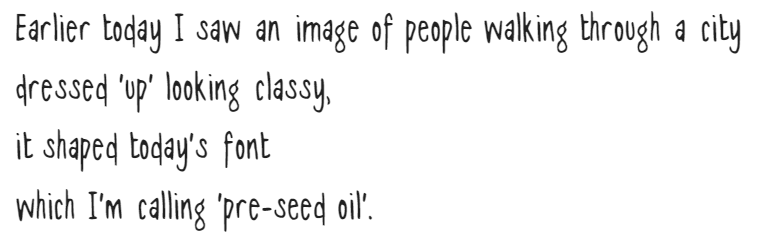 today's font:
