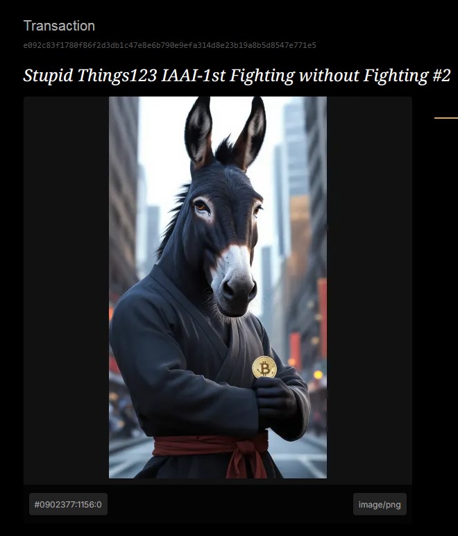 *Stupid Things123* IAAI-1st Fighting without Fighting
#2/ 2 BSV