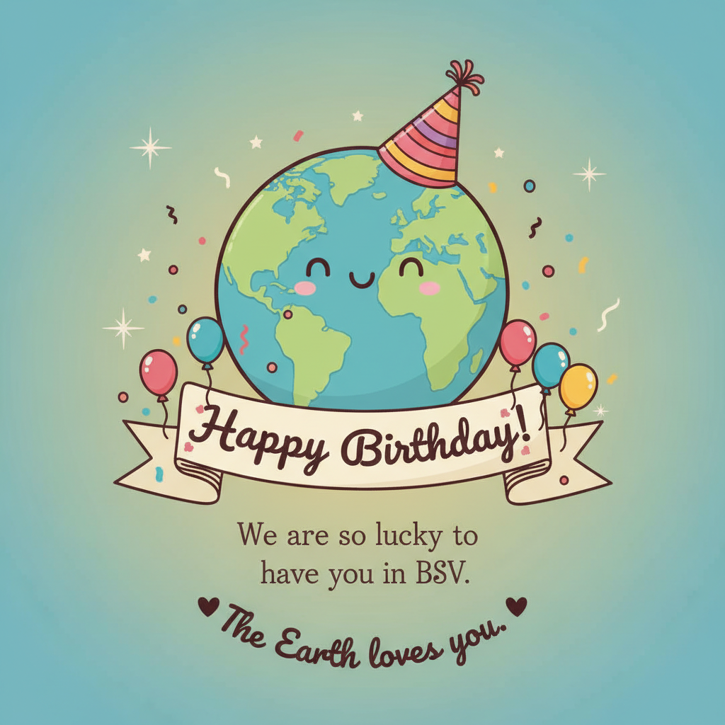Happy birthday !
We are so lucky to have you in BSV.
The Earth loves you. !nb