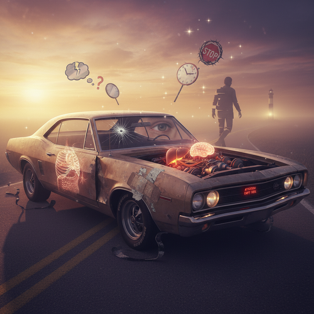 If we compare the human body to a car, we have the outer shell. So the car has its body work, as a …