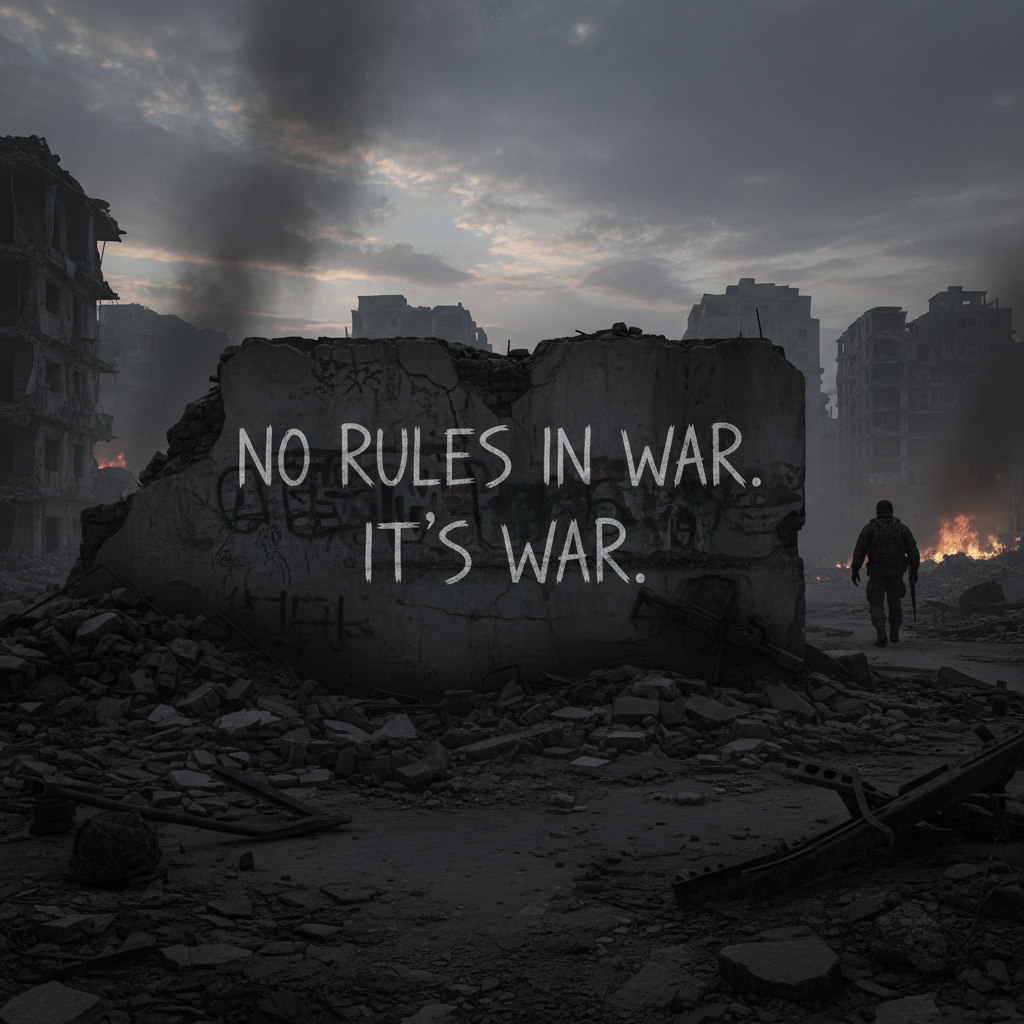 !nb there is no rules in war. Its war.