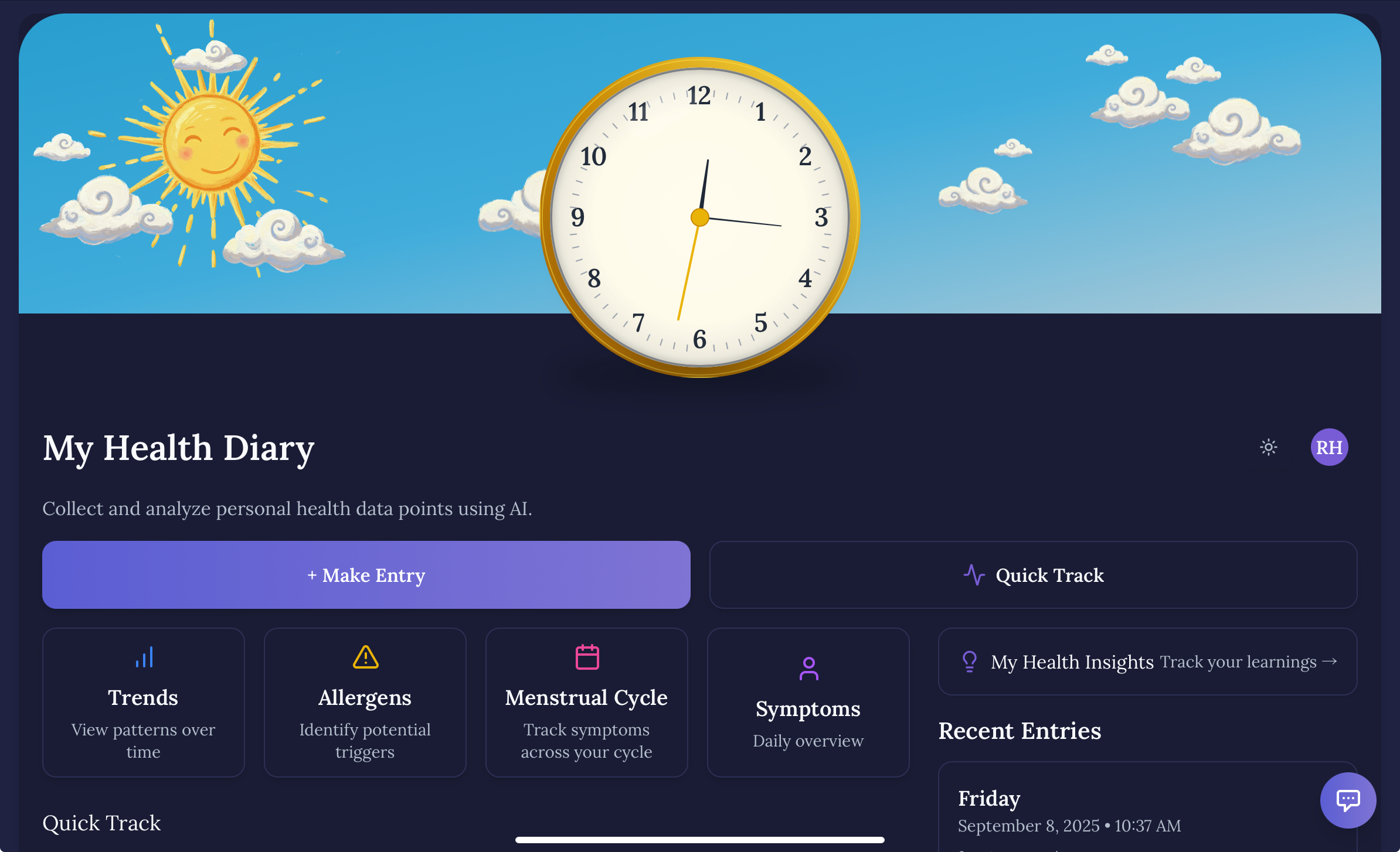 I actually built myself an app called Myhealthdiary.app that anyone can use if they want to, though…