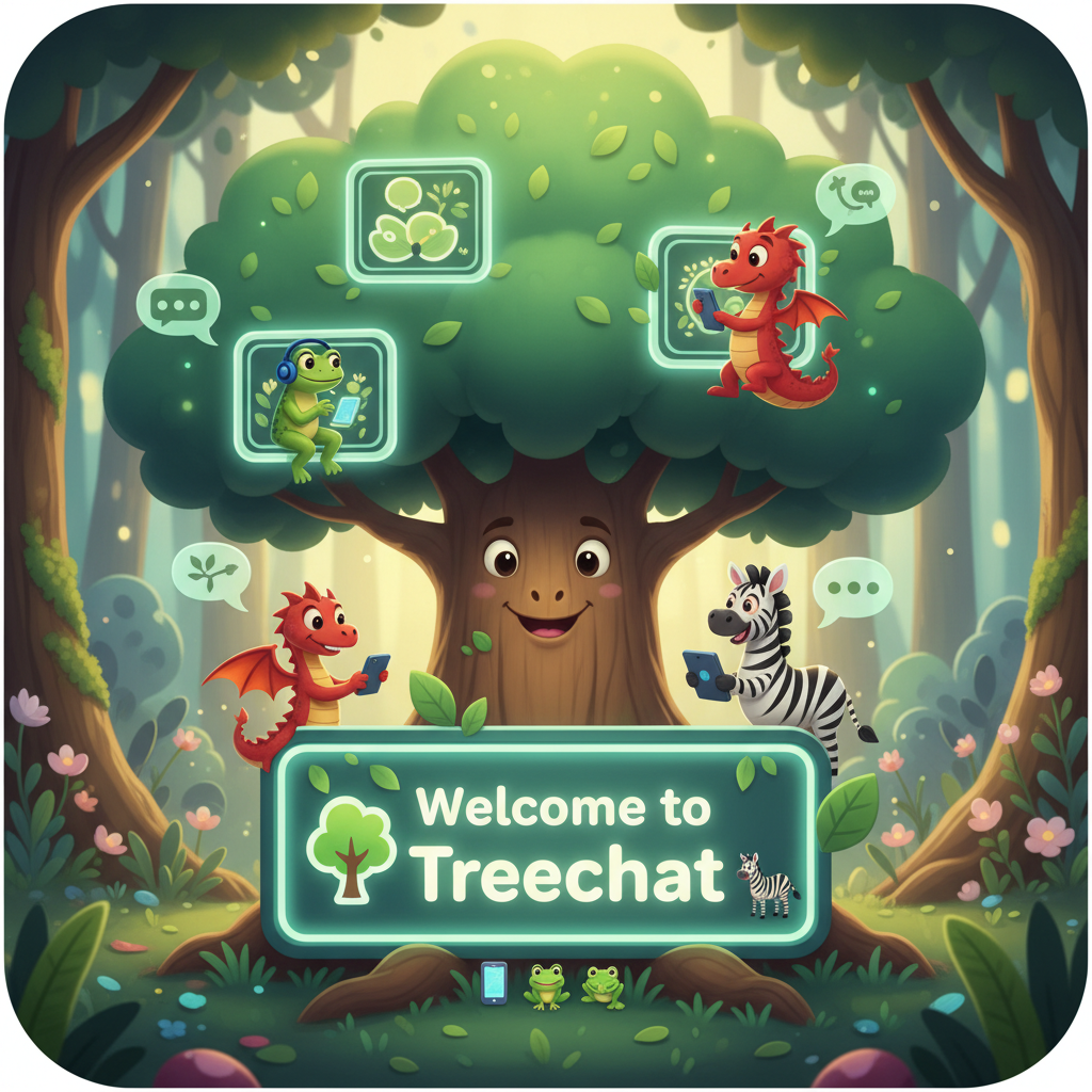 Welcome to Treechat 🌳 📱 🐸 🐉 🦓 !nb