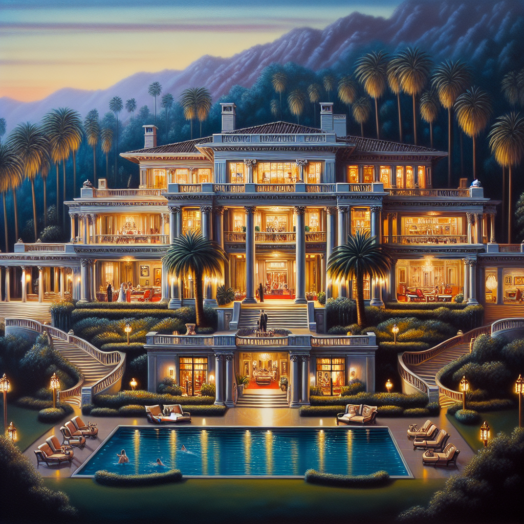 !dalle !dalle crea una mansion de la edad dorada de Hollywood