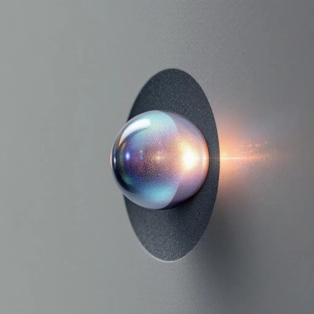 !flux Create an image of an item so small it can pass through solid materials