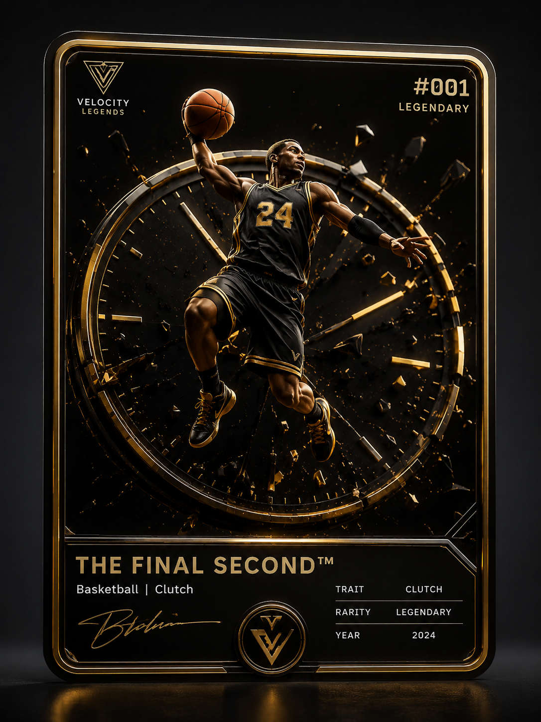 🏀 #001 — THE FINAL SECOND™ Trait: Clutch Rarity: Legendary
