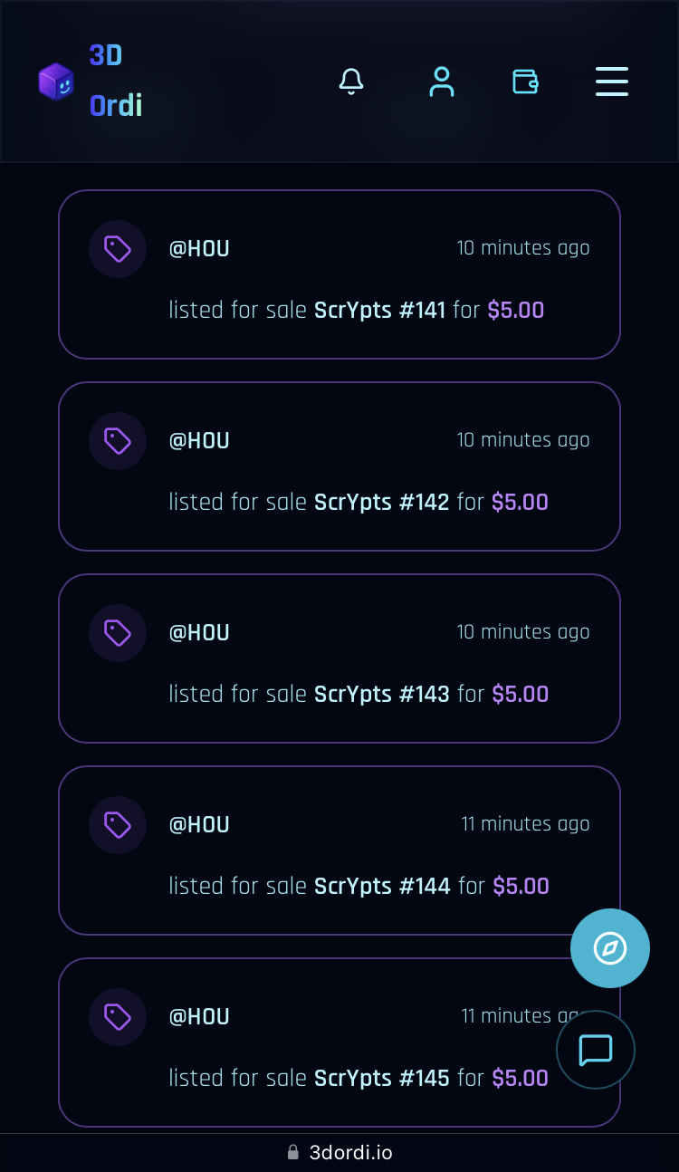 ScrYpts #74 - #204 are in the “Open Gallery” and will now be $5 for 1 week there after moved to the…
