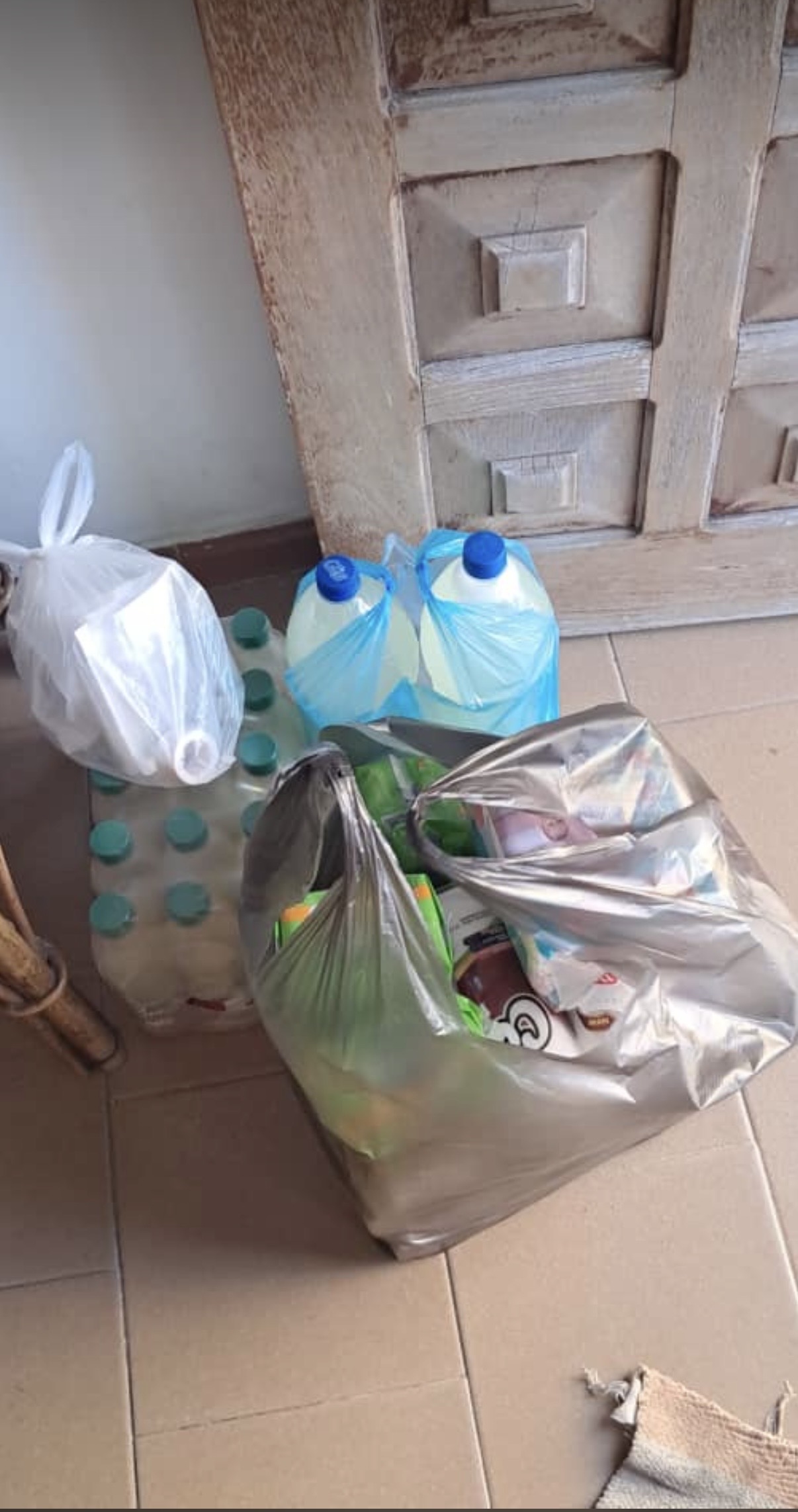 Today we collected a little more food and some clothes for the people who need it, now the governme…
