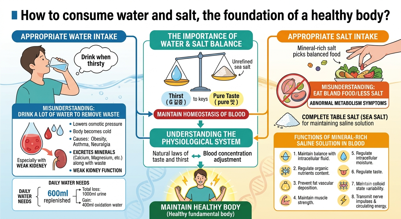 ■ How to consume water and salt, the foundation of a healthy body?
- Our body is composed of bones,…