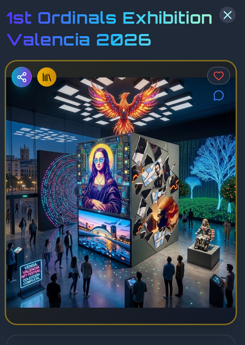1st Ordinal Exhibition Valencia 2026
https://3dordi.io/ordinal/9c4fc7d1bea1fb1e64c3354752febc6813ae…