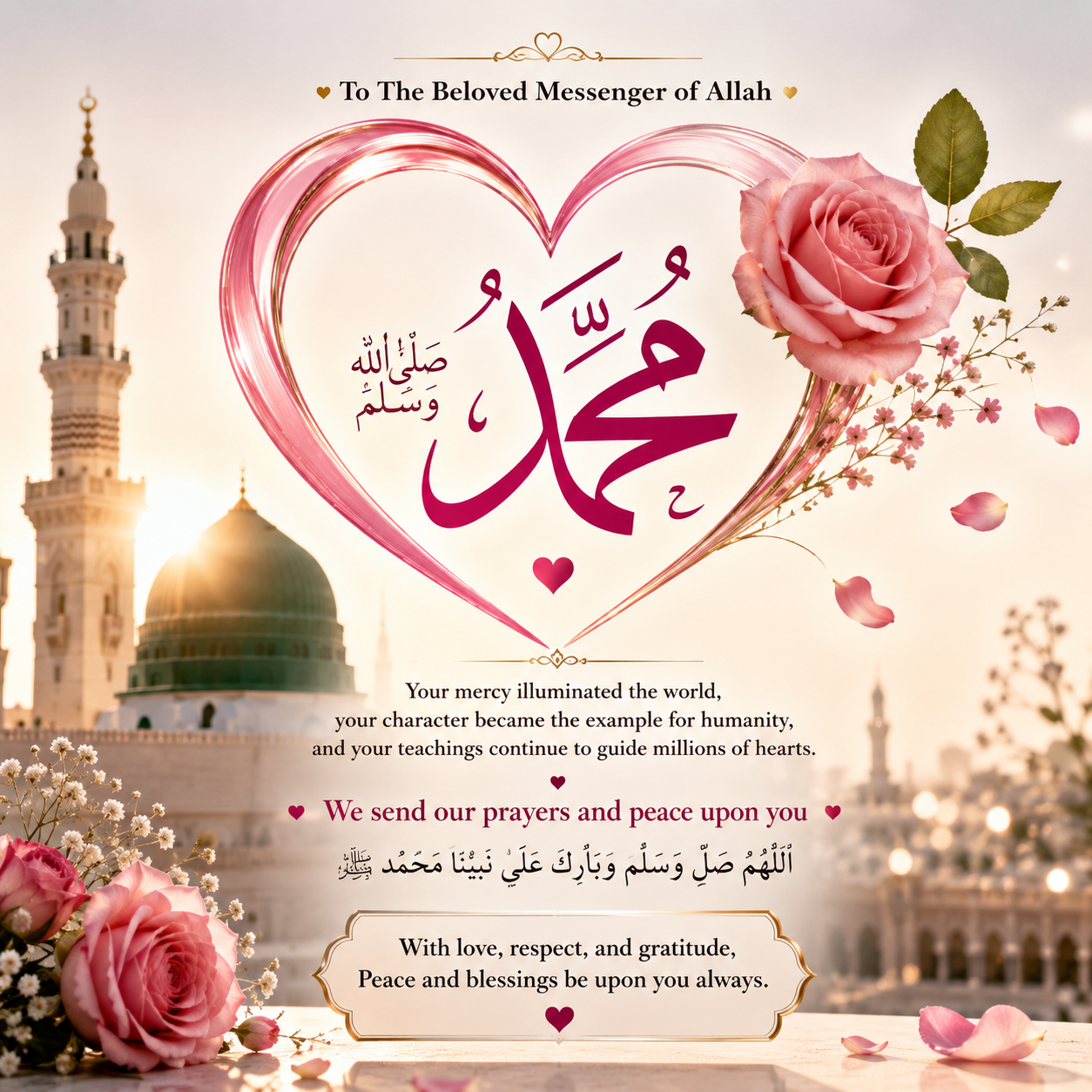 💝 To Muhammad (S.A.W) 💝
O beloved Messenger of Allah, Muhammad (S.A.W),
Your mercy illuminated the …